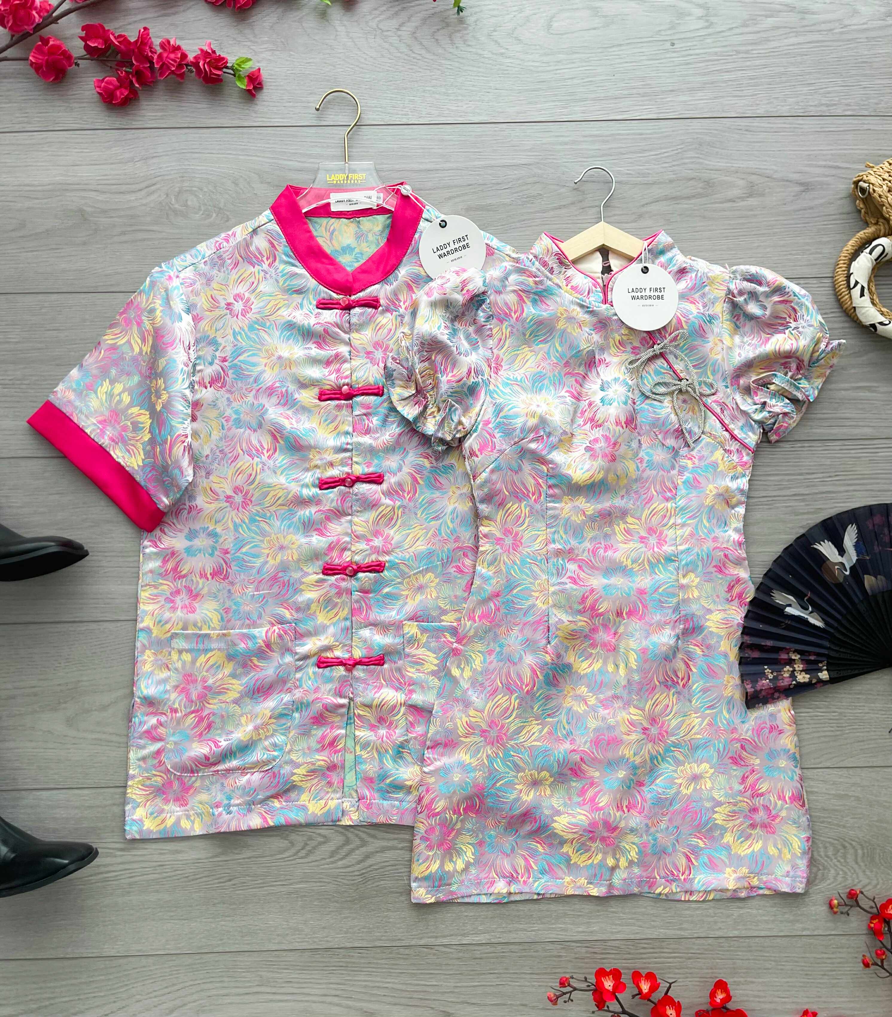 【T8235251】独家爆款高品质气质男女同款立领盘扣国风提花唐装旗袍上衣，有口袋 ❤️❤️