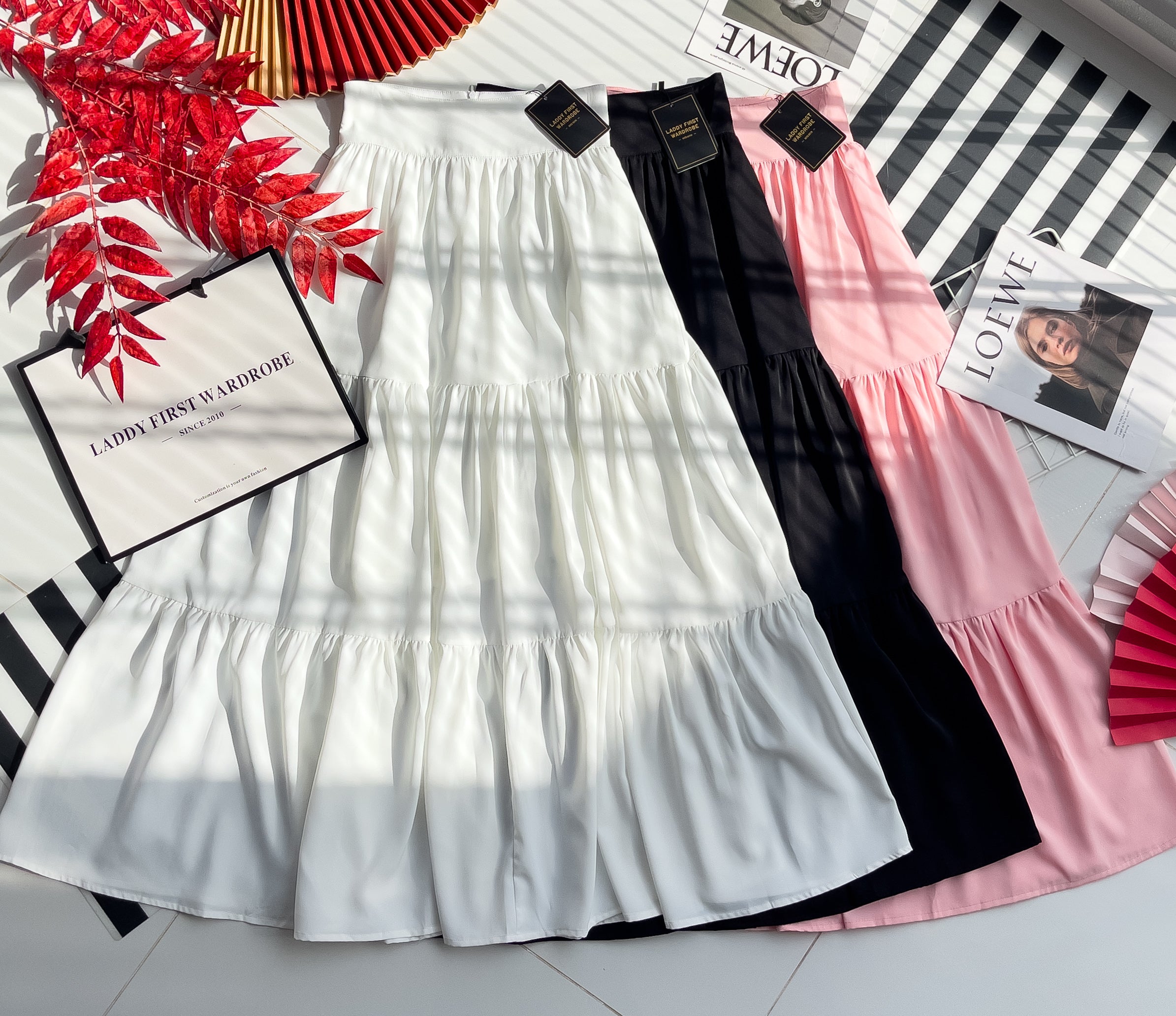 【L1657】【网站福利款✨】独家爆款百褶蛋糕西装垂感大摆韩版长裙【A-R3-C4】