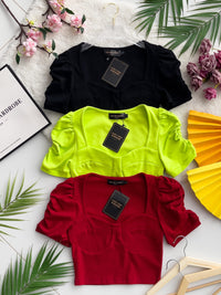 【T3370】抽褶短袖设计皱纯棉弹力百搭上衣 ❤️❤️ 【A-R2-C2】