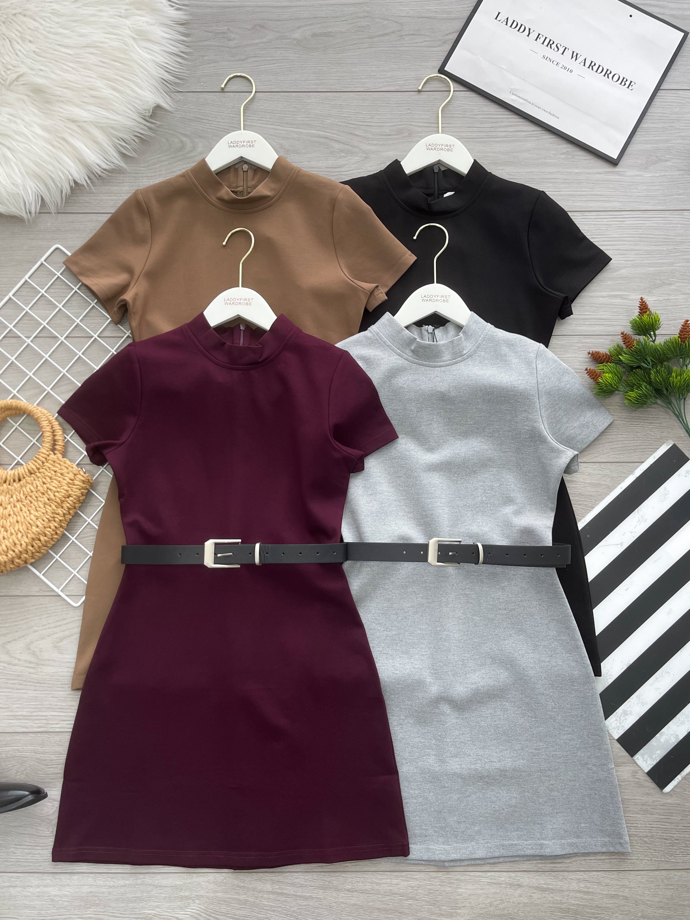 【D2616】高品质厚实罗马修身显腰型简约百搭连身裙子 ❤️❤️