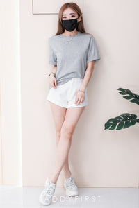 【T8182】高品质纯棉宽松大码版型圆领短袖日常休闲百搭上衣 ❤❤ 【B-R1-C3】