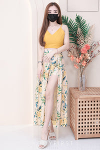 【SS4423186】【网站福利款✨】【LFW独家小圆饼】两件式高端时尚简约套装 自调无袖肩带短版西装上衣➕假两件温柔风仙气雪纺短裤拼接开叉高腰裙子 ❤️❤️【C-R3-C1】