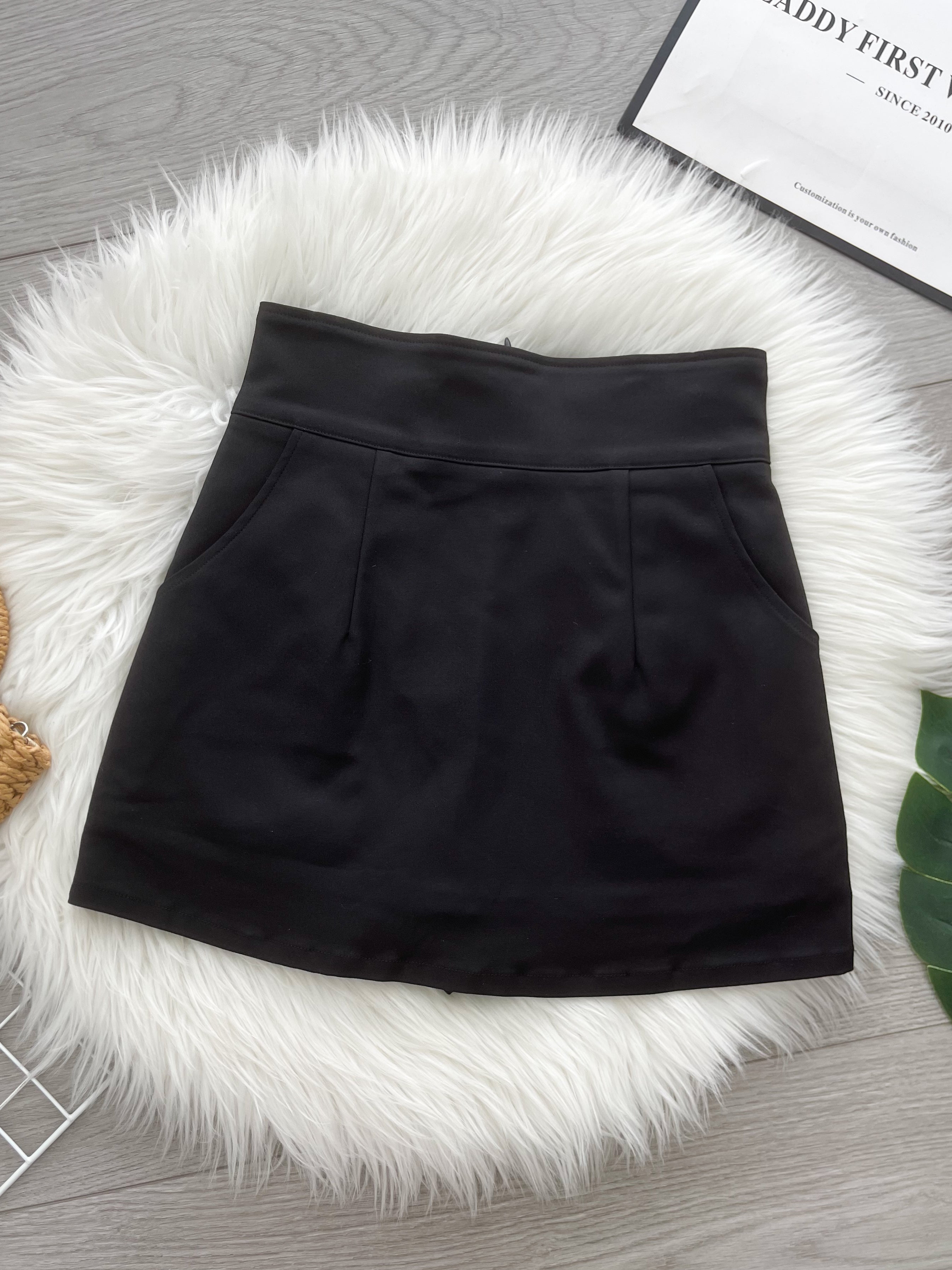 【S6703】高品质显腰显瘦简约A字锦棉高腰百搭裙子，内层一样锦棉短裤，有口袋 ❤️❤️