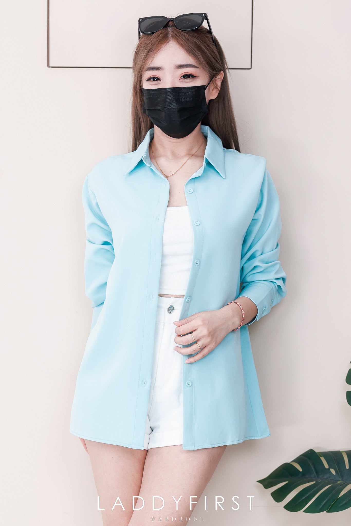 【T80340】＊订单不断＊ 独家爆款高品质韩式宽松版多巴胺色系翻领长袖西装衬衫上衣❤️【A-R1-C5】