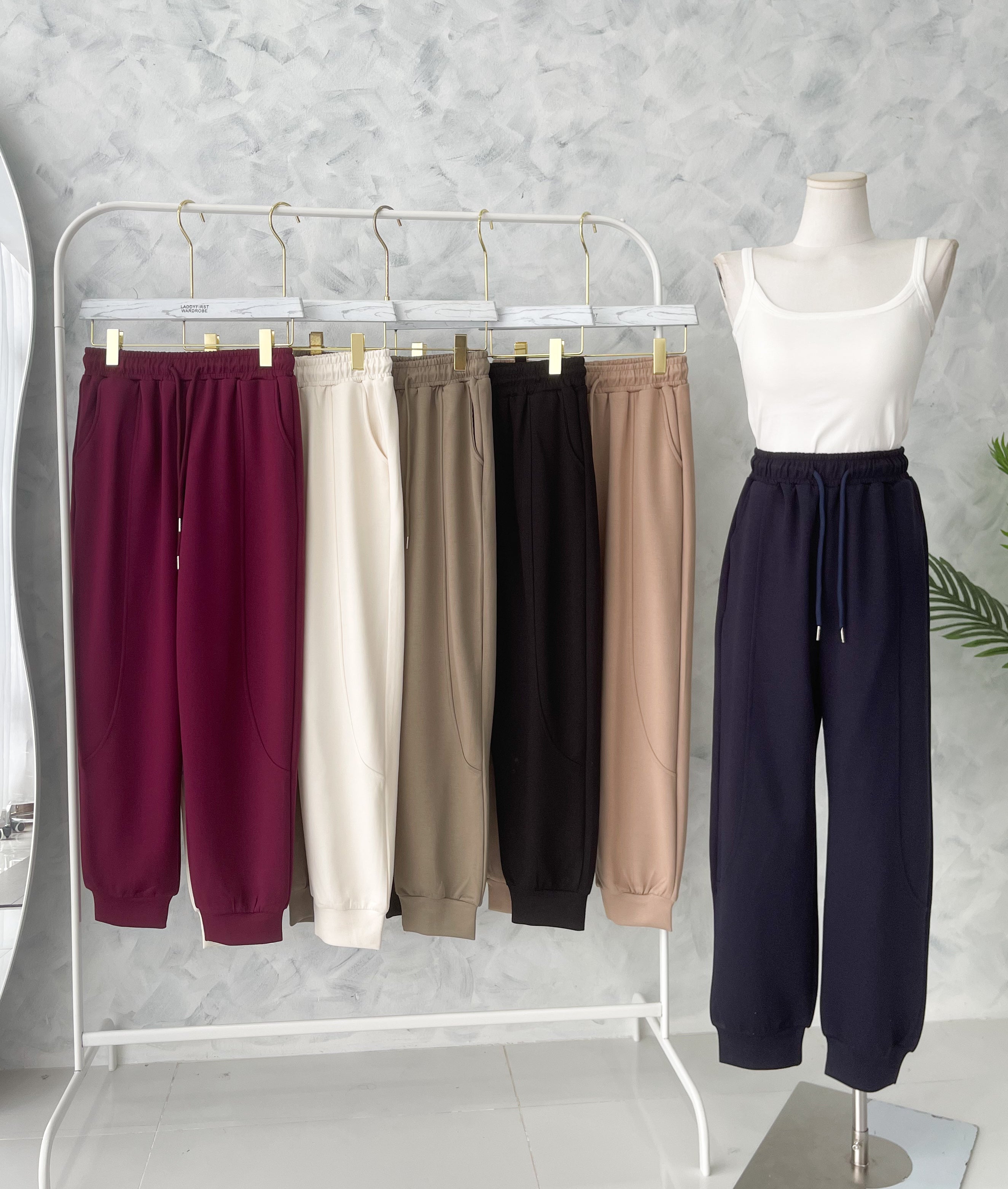 【L1192】高品质空气棉松紧腰弹力运动休闲长裤，有口袋 ❤️❤️