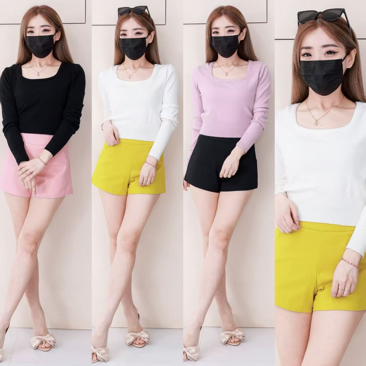 【S80194】🧧 宠粉福利回馈 🧧 【LFW独家爆款】万能西装高腰休闲百搭短裤，有口袋 后中拉链，内层加里布【B-R2-C2】