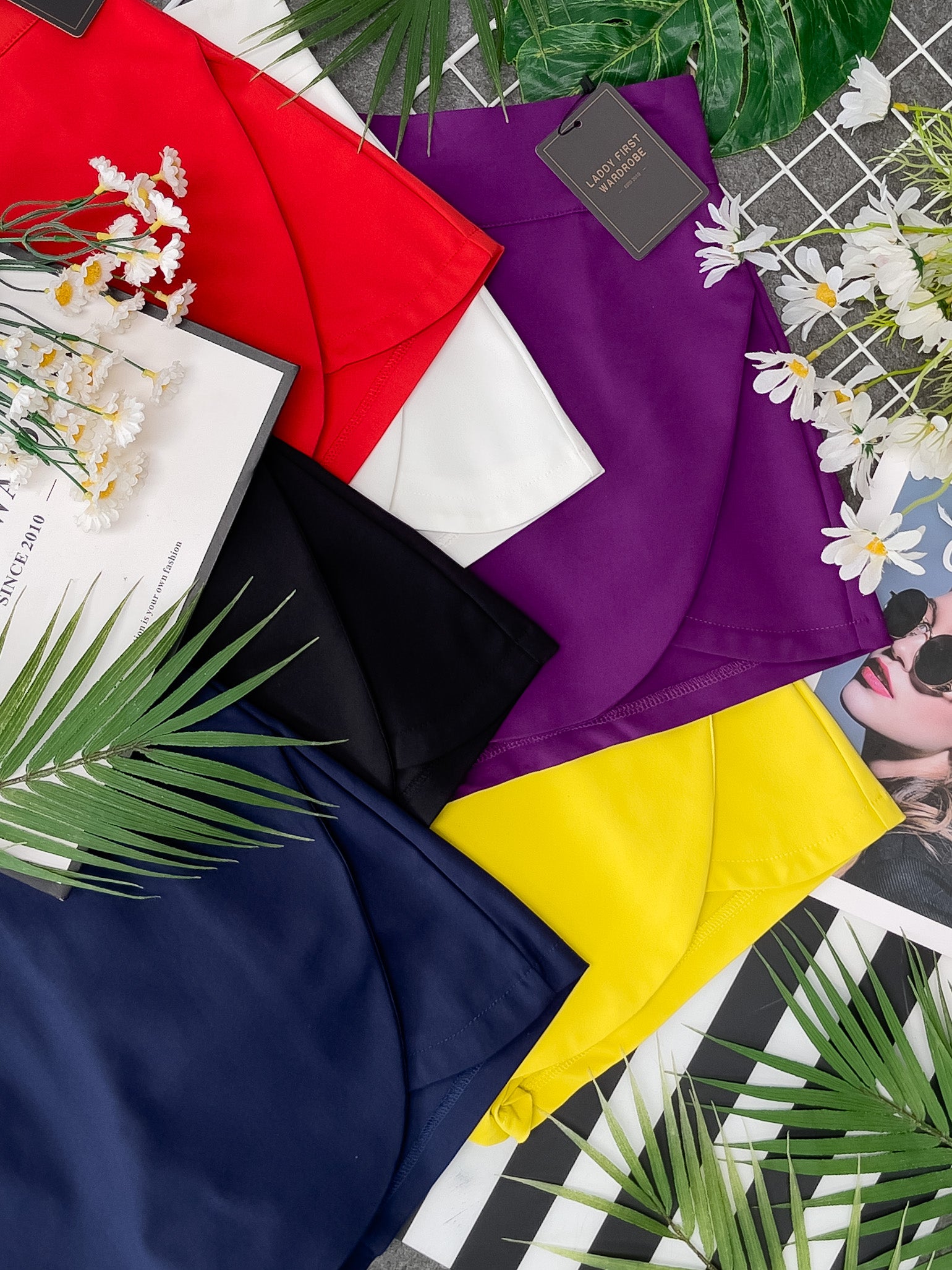 【S95658】【网站福利款✨】不规则西装高腰百搭裤裙，前裙后裤有口袋 【A-R1-C5】