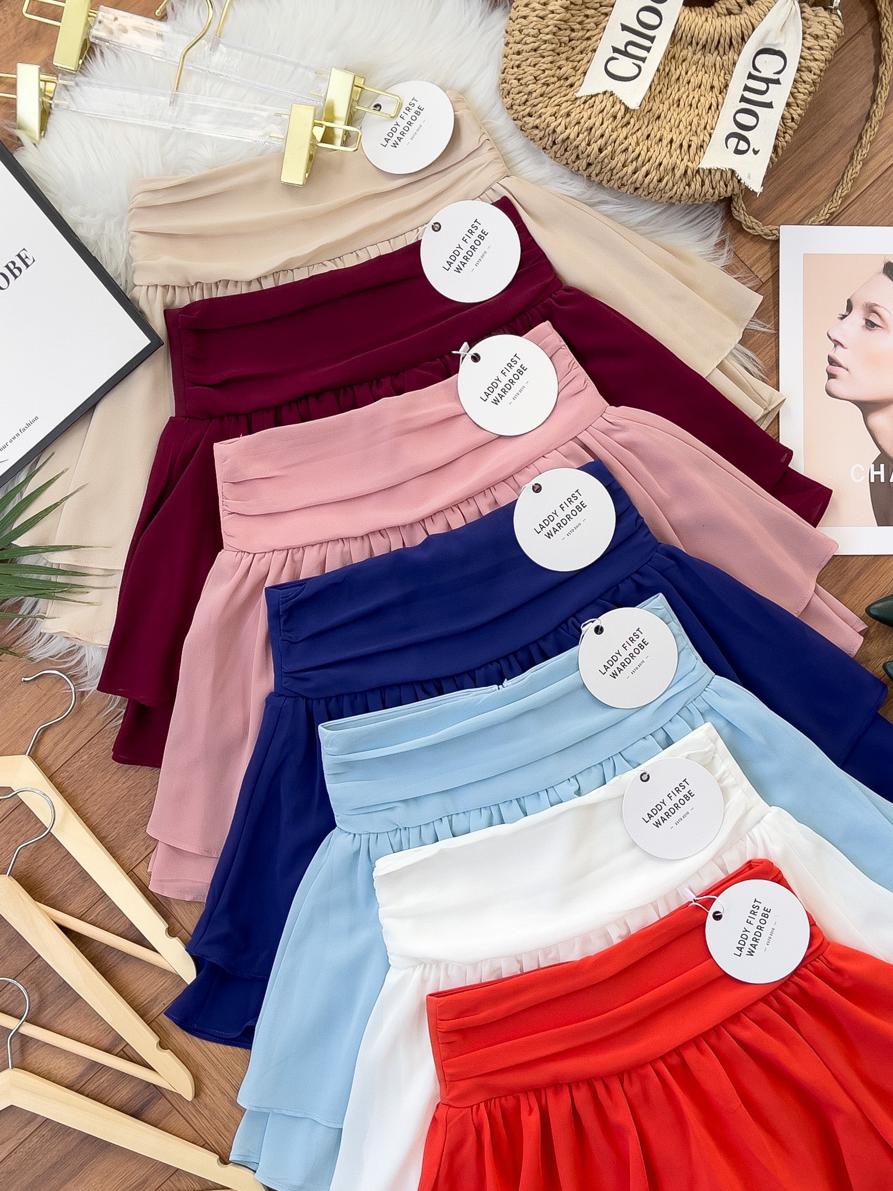 【S681131】‼️爆单王再次到货‼️【独家小圆饼】高质量西装拼雪纺蓬蓬高腰裙子【A-R3-C4】