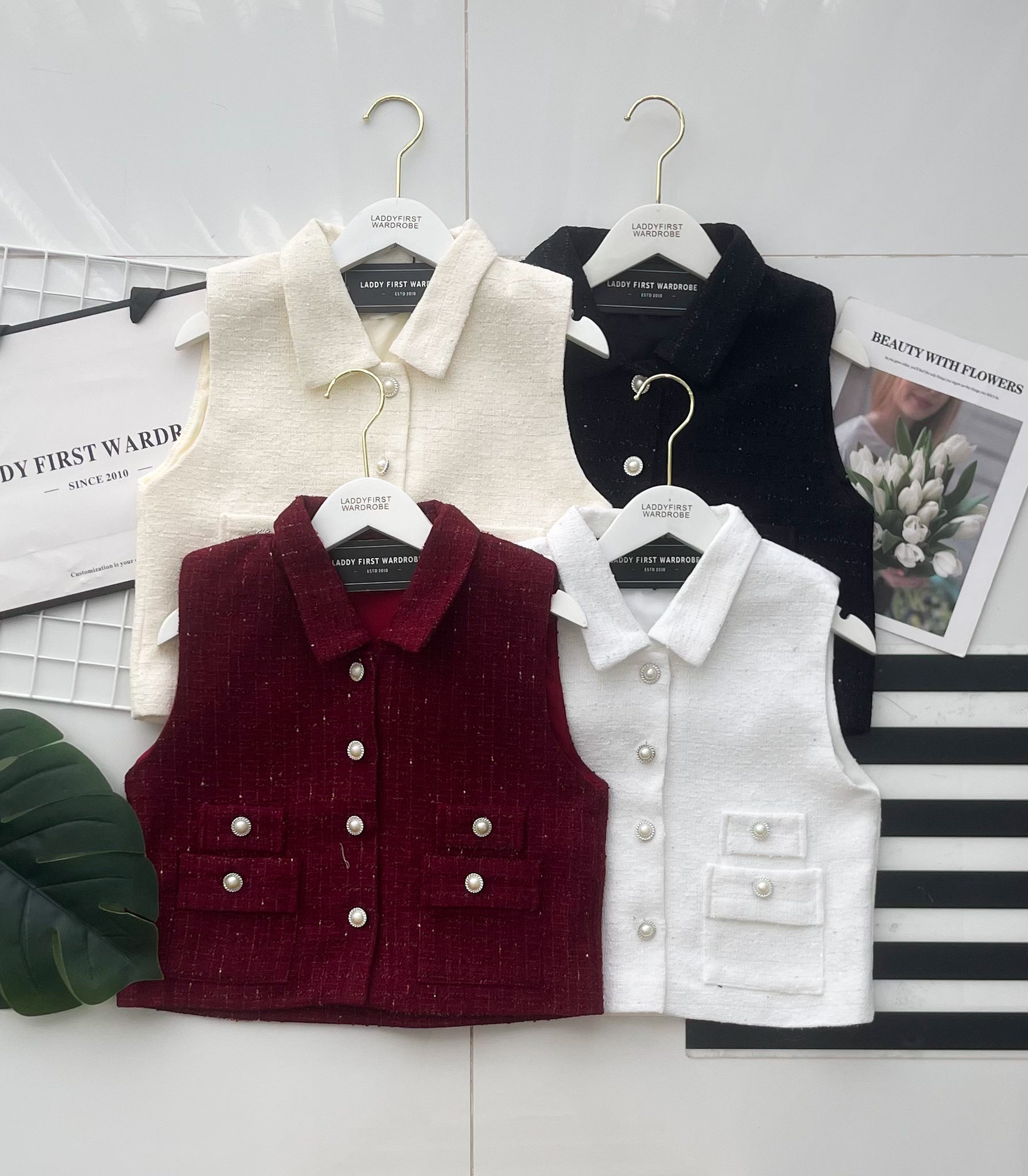 【T2792】高品质高端气质名媛风小香风马甲式上衣/外套 ❤❤