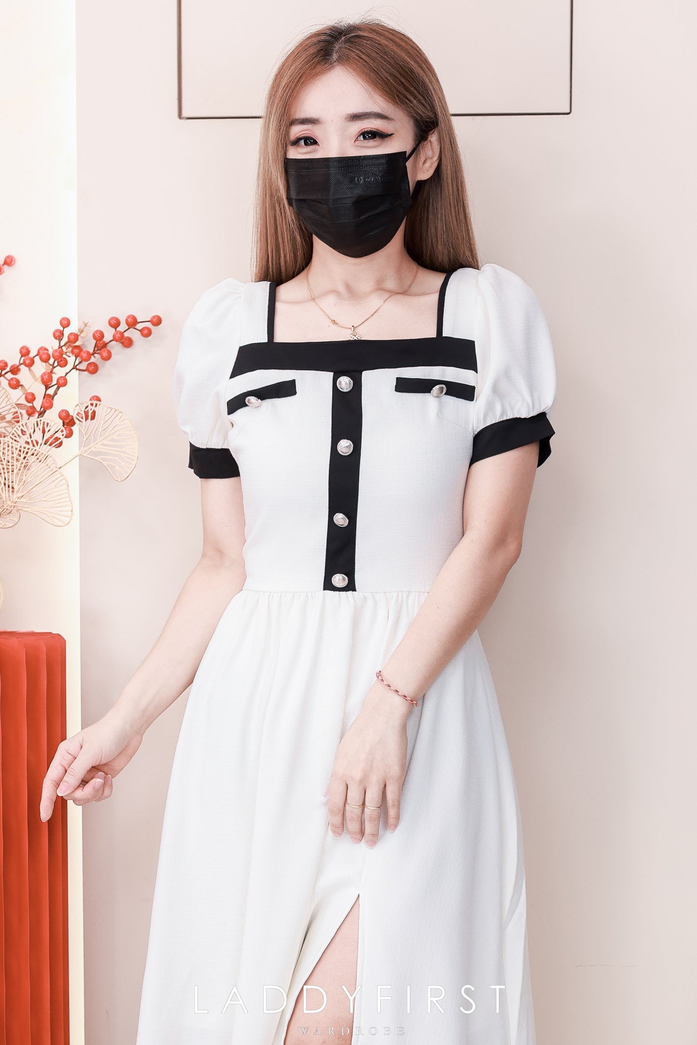 【D110909】高品质优雅气质小香风连身长裙 ❤❤ 【D-R2-C4】