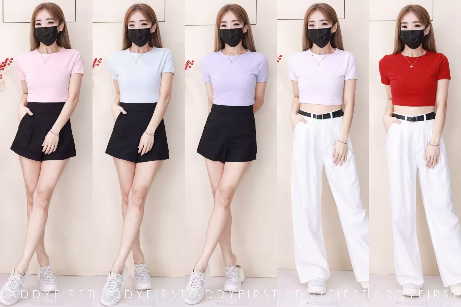 【T3543】独家爆款高品质百搭必备款纯棉弹力短版百搭短袖上衣 ❤❤