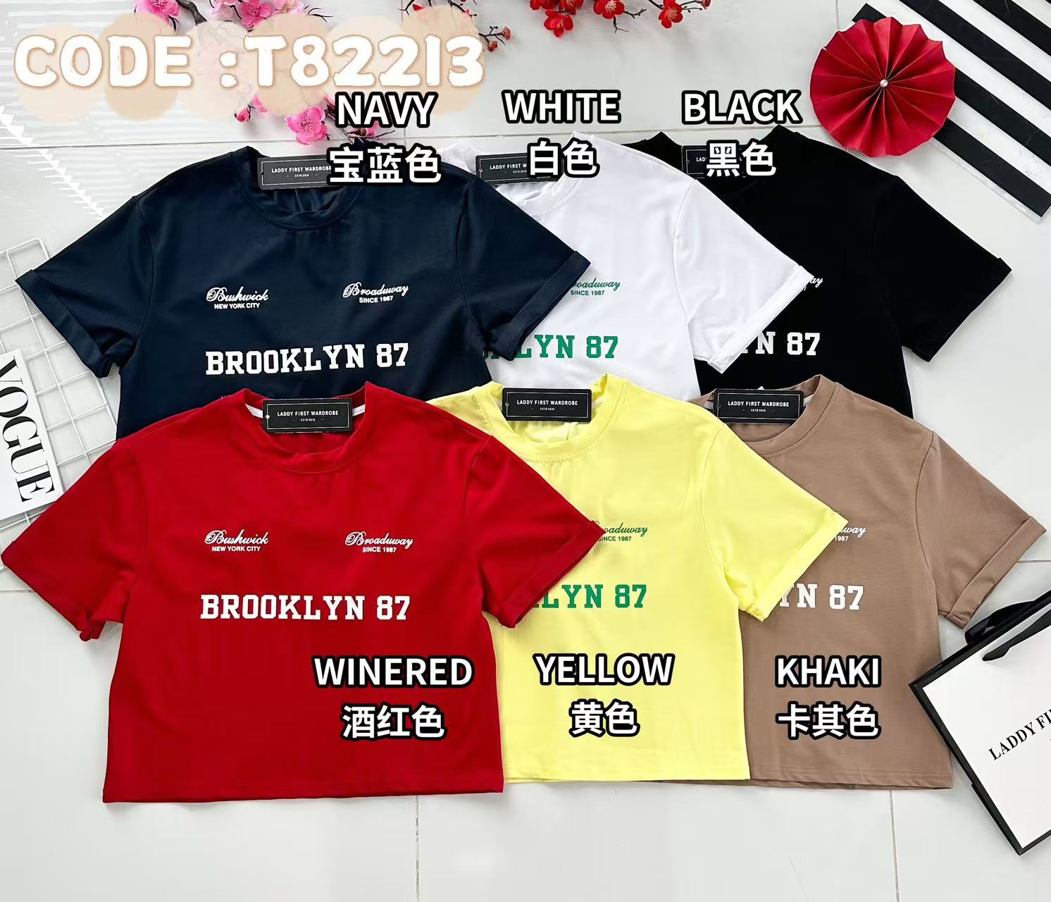 【T82213】高品质卫衣棉质圆领短袖宽松版日常休闲百搭上衣 ❤️❤️