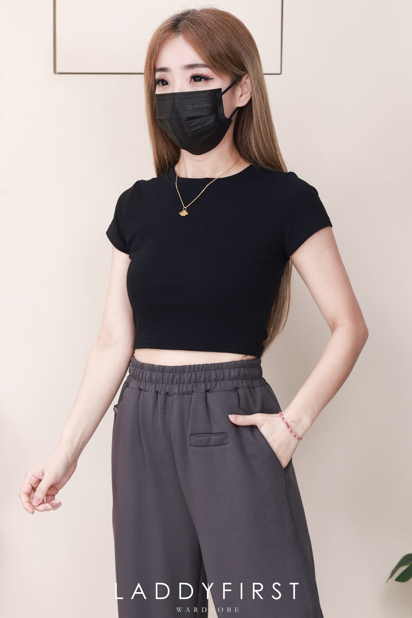 【L1188】高品质空气棉松紧腰弹力运动休闲长裤，有口袋 ❤️❤️ 【A-R2-C4】