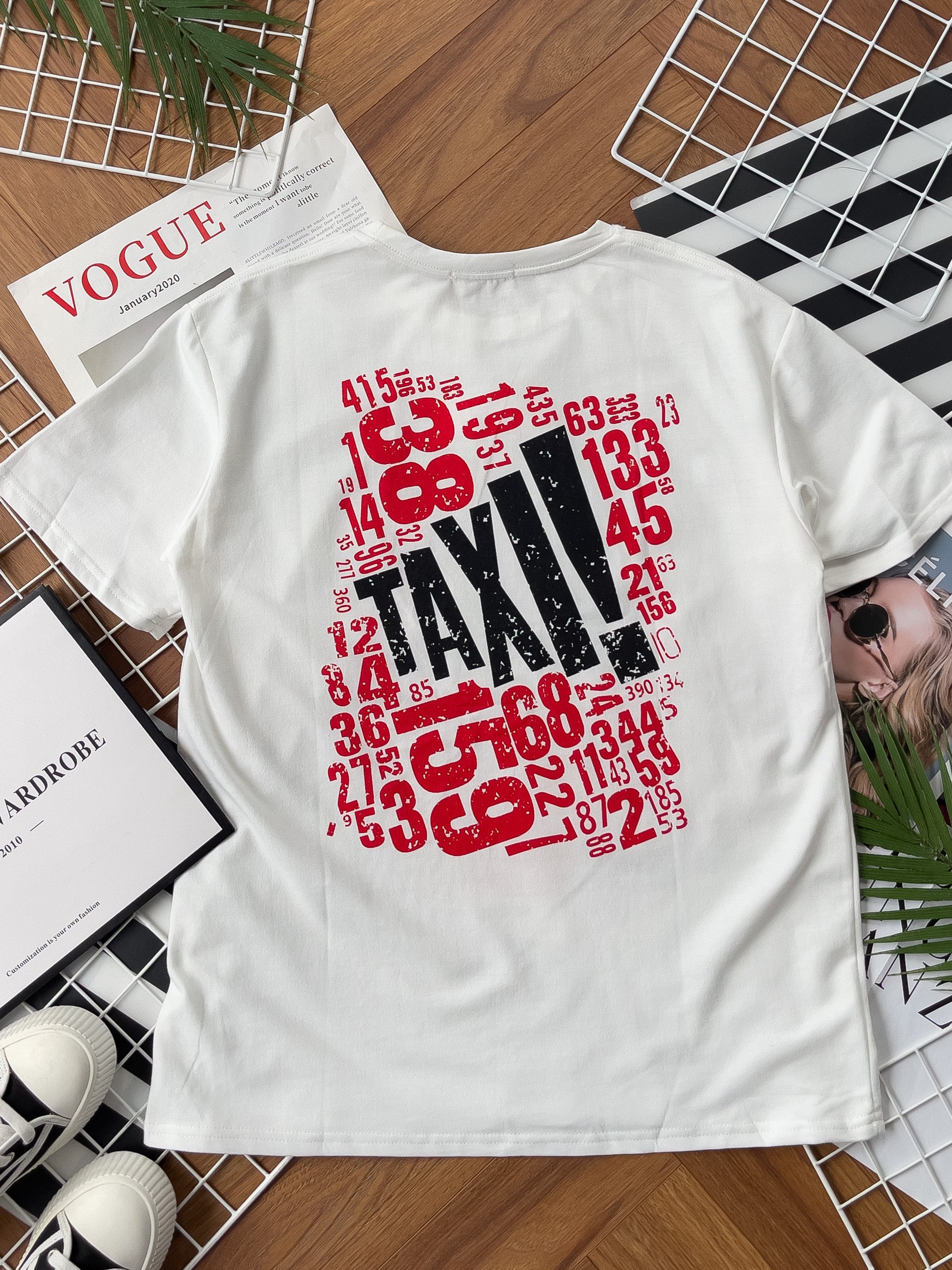 【O3003】草莓熊印图宽松休闲 Oversized Tee ❤❤