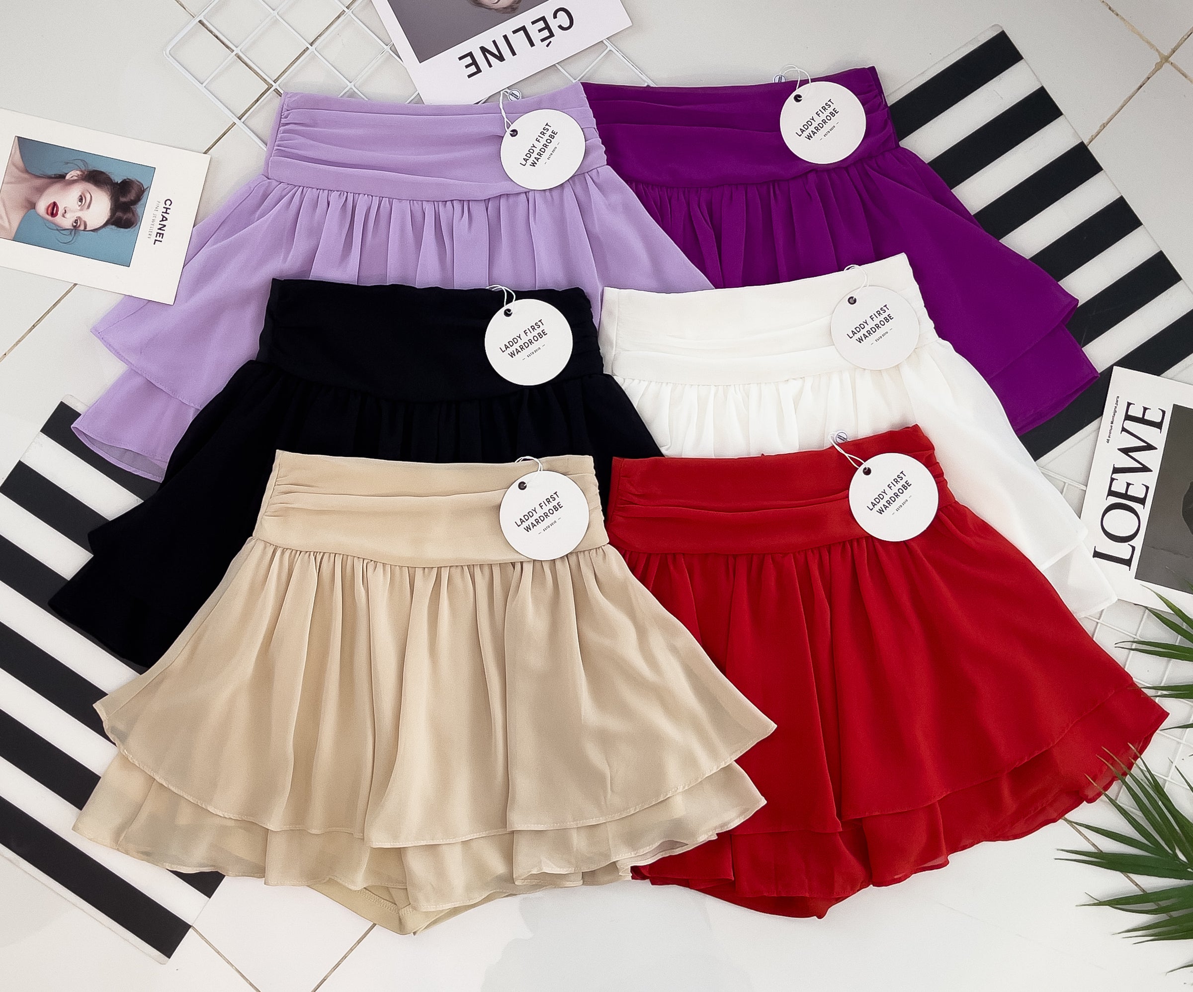 【S681131】‼️爆单王再次到货‼️【独家小圆饼】高质量西装拼雪纺蓬蓬高腰裙子【A-R3-C4】