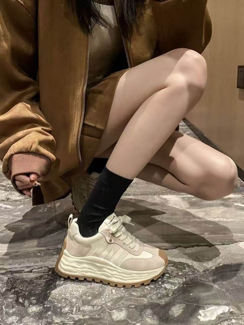 【R5577-1】🔅精选预售款🔅 高质量经典款松糕厚底阿甘鞋子 ❤️