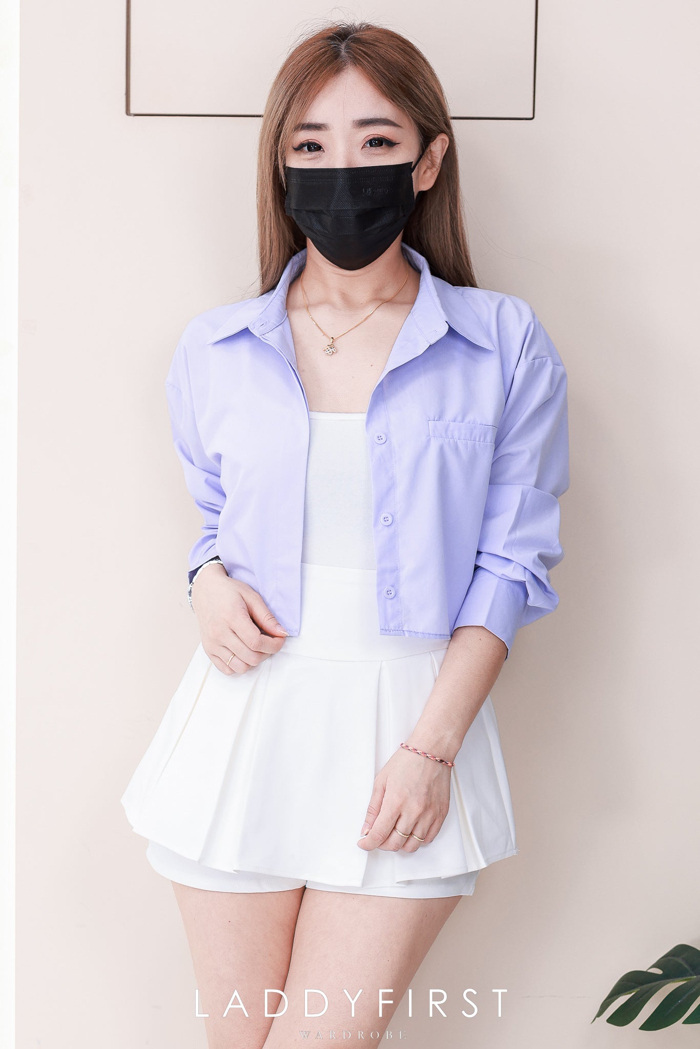 【T82656】【补厂家现货⚡⚡】高品质爆款宽松短版简约衬衫百搭长袖上衣 / 外套 ❤❤