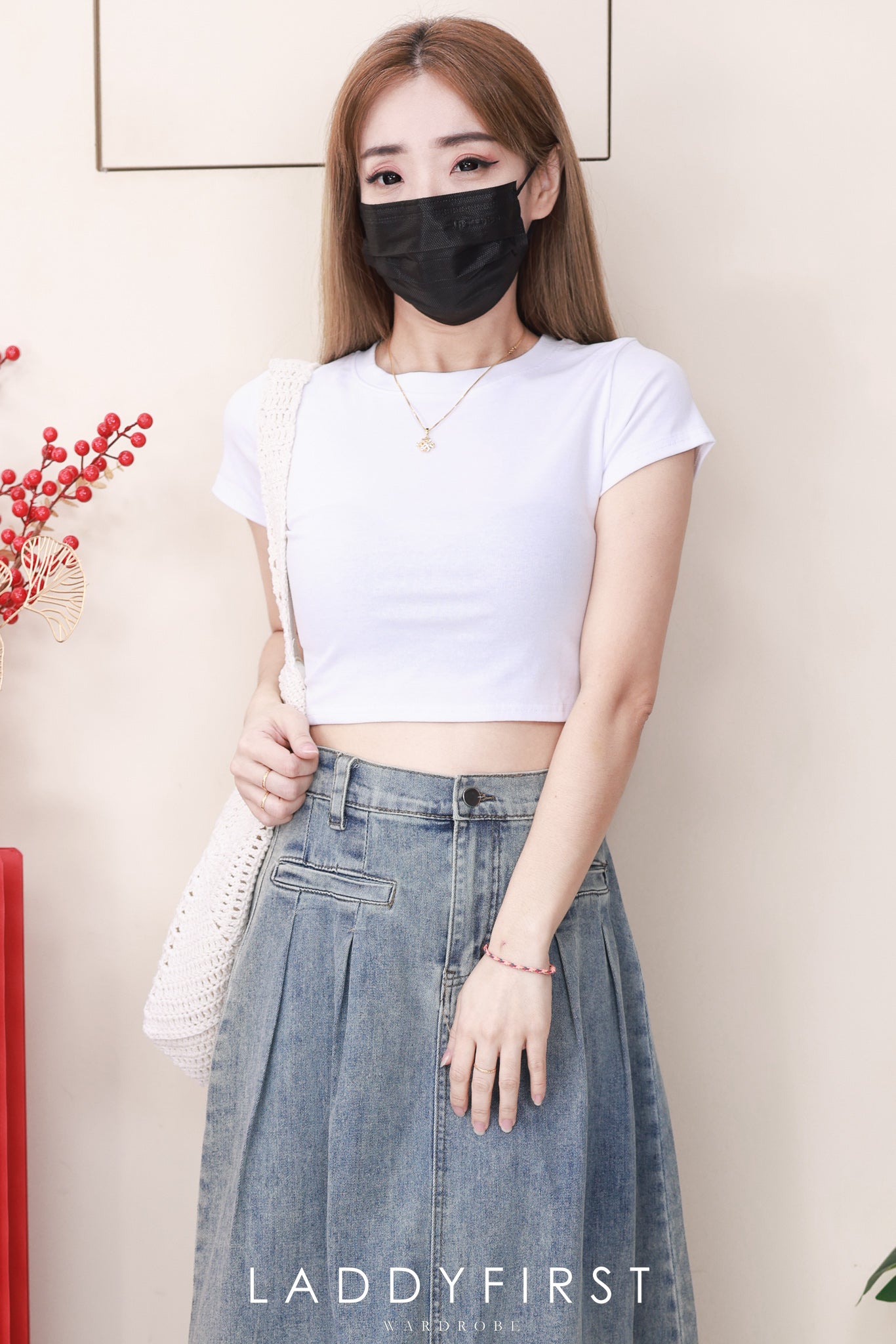 【L7172】高品质韩版百搭休闲简约中长款牛仔长裙，有口袋 ❤️❤️