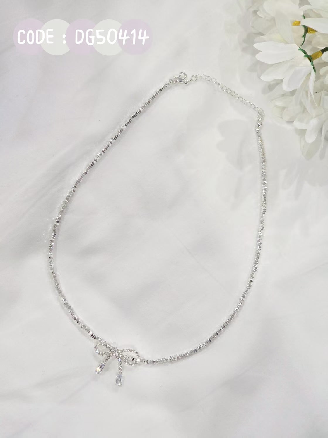 【A50414】✨现货✨  超闪BLING2蝴蝶结🎀项链 ❤️