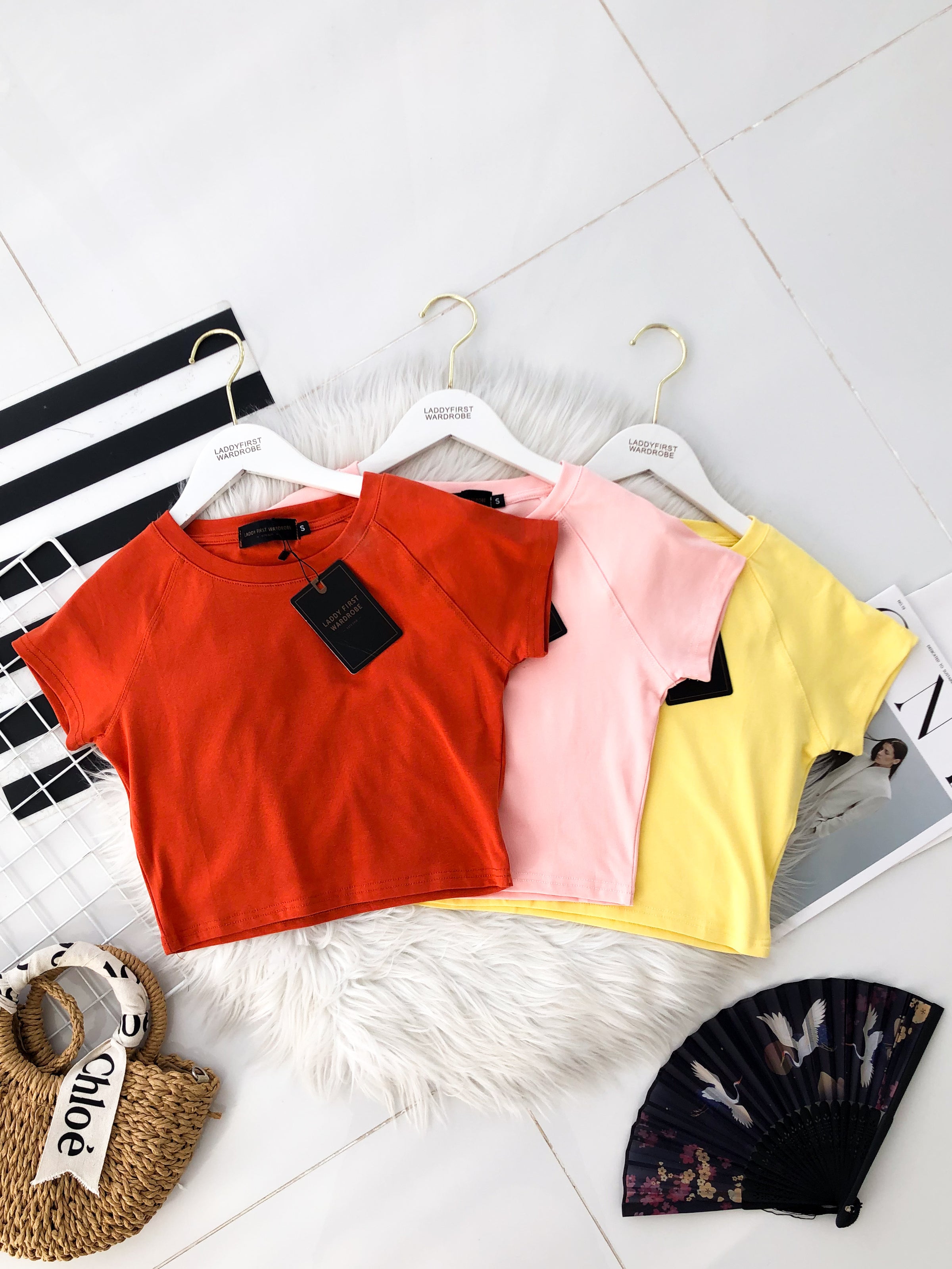 【T80792】【直播间搭配款】独家爆款高品质纯棉弹力圆领短袖简约日常百搭款上衣 #衣柜必入手百搭款 ❤❤【A-R3-C2】