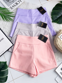【S6644】【网站福利款✨】独家爆款【万能妹妹】高品质万能西装高腰休闲简约百搭短裤，后中隐形拉链，有口袋，内层加里布 #百搭必备 🔥🔥 【D-R1-C1】