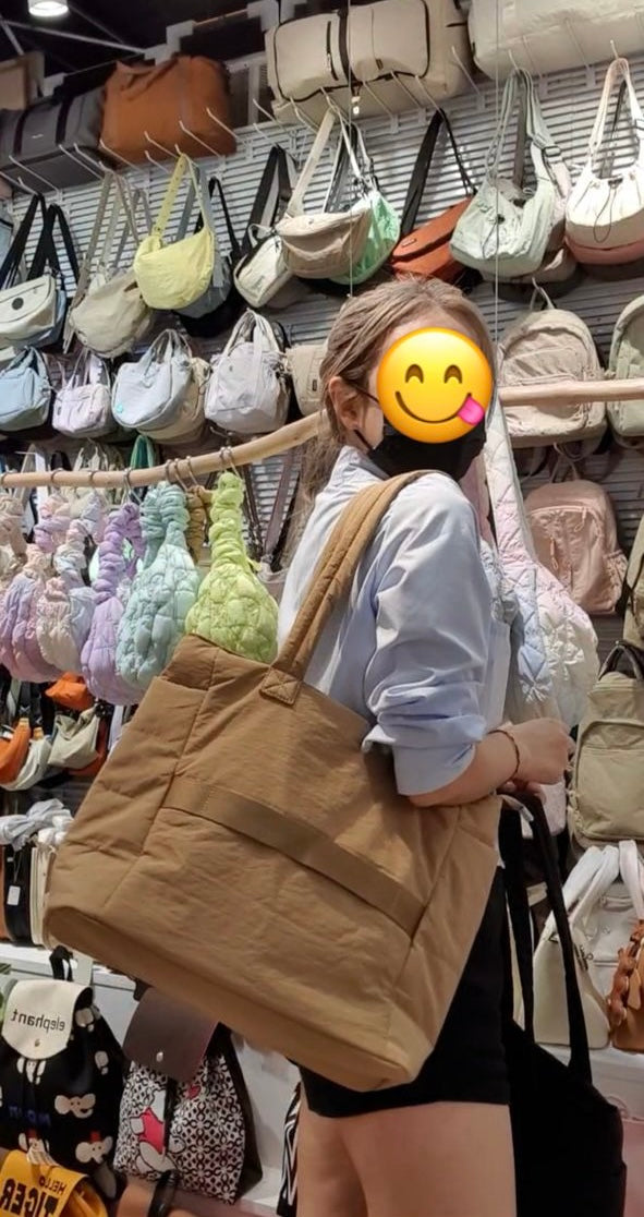 【A6110】✨现货✨超大容量百搭时尚单肩托特包 ❤️