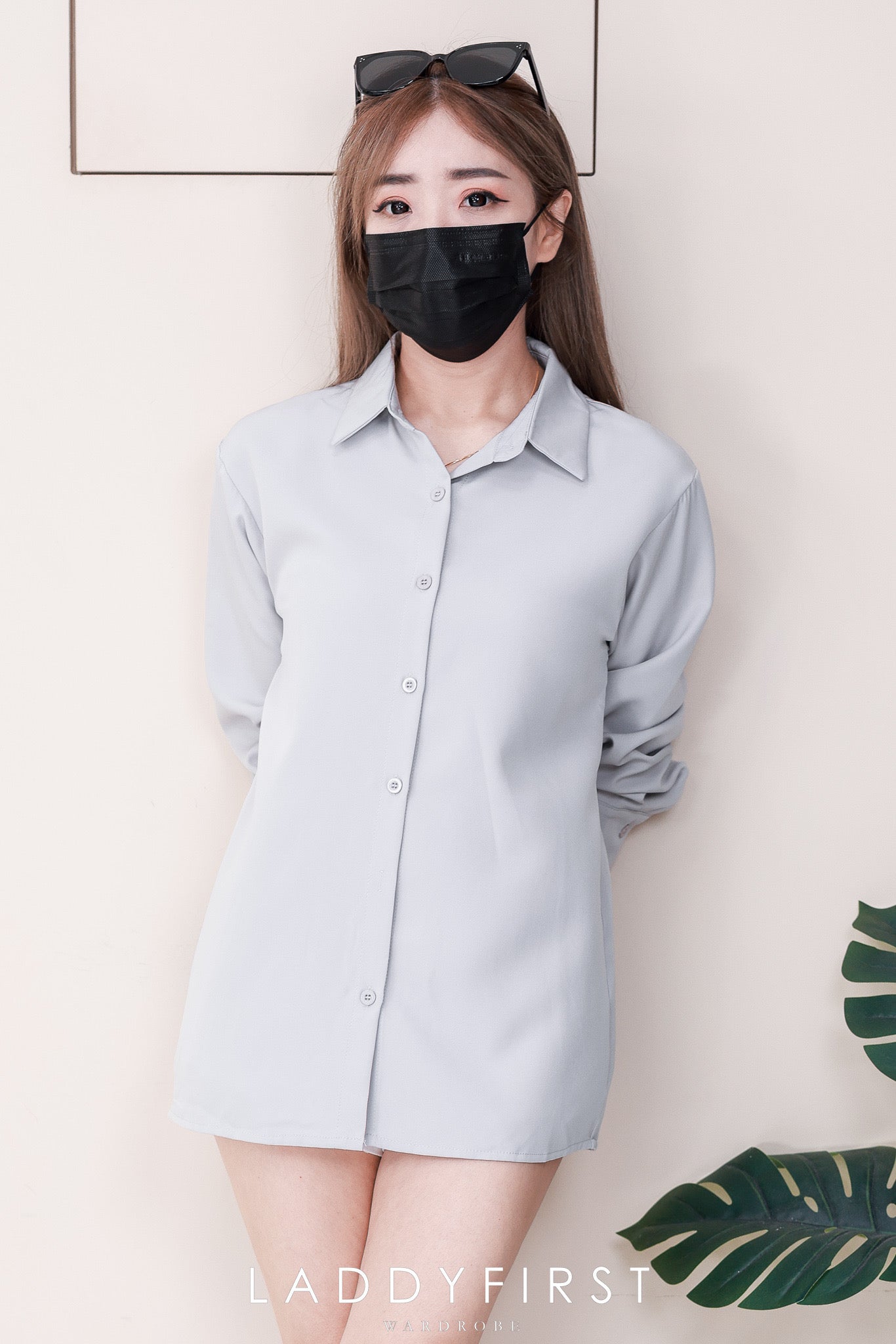 【T80340】＊订单不断＊ 独家爆款高品质韩式宽松版多巴胺色系翻领长袖西装衬衫上衣❤️【A-R1-C5】