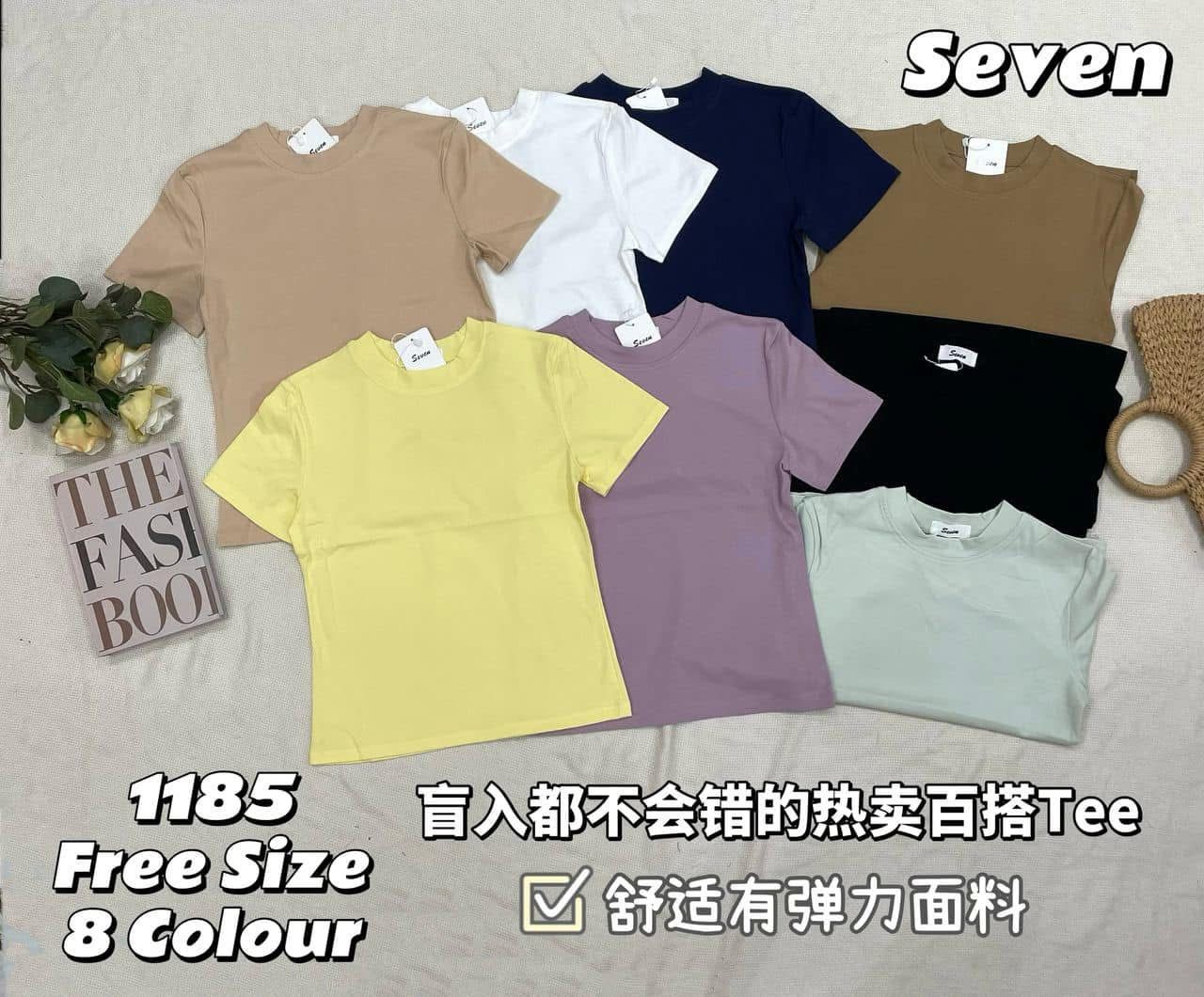 【T1185】高品质圆领短袖纯棉弹力休闲百搭上衣 ❤️❤️