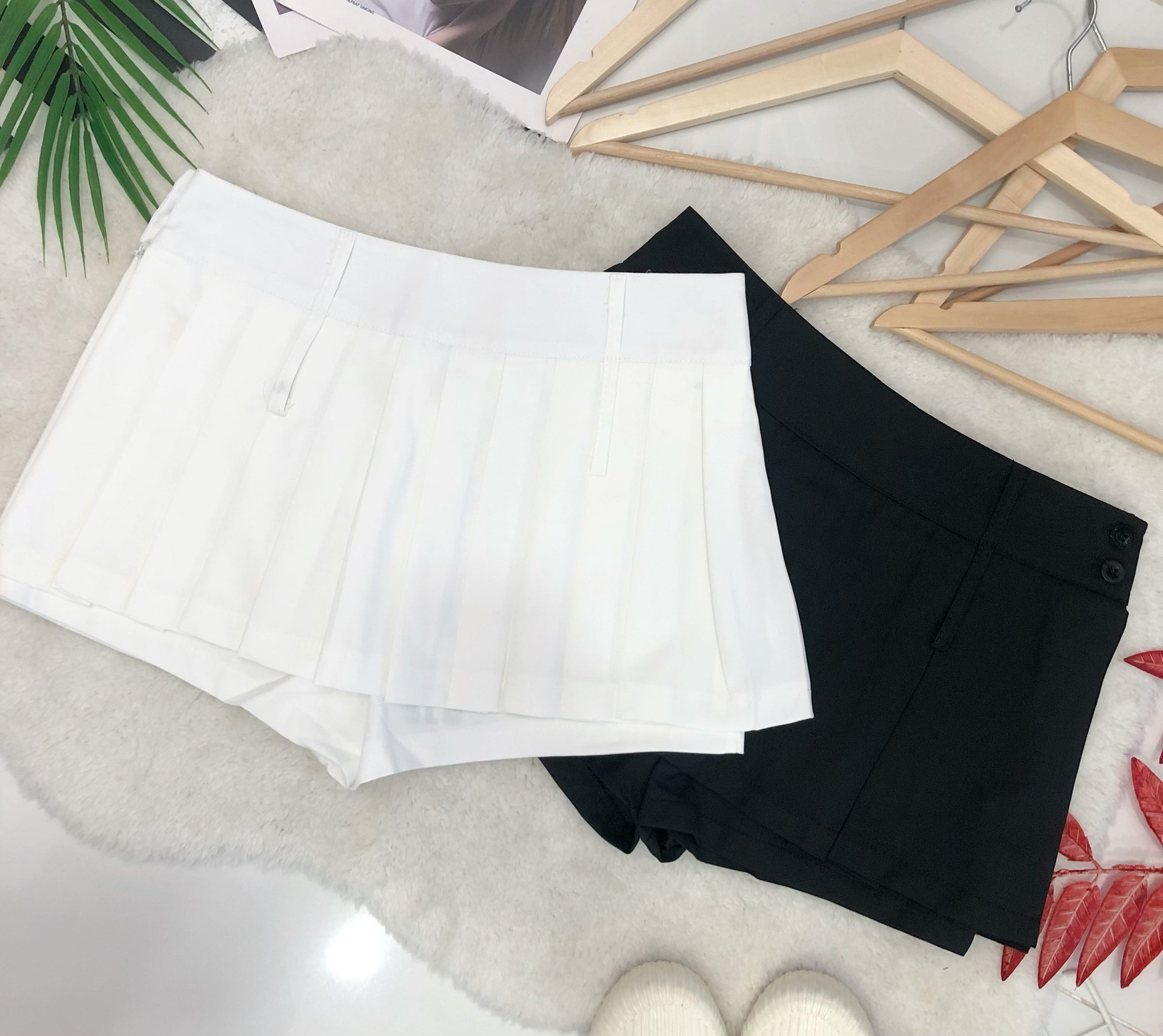 【S9085】高品质低腰百褶裤裙，侧边拉链❤️❤️ 【A-R1-C6】