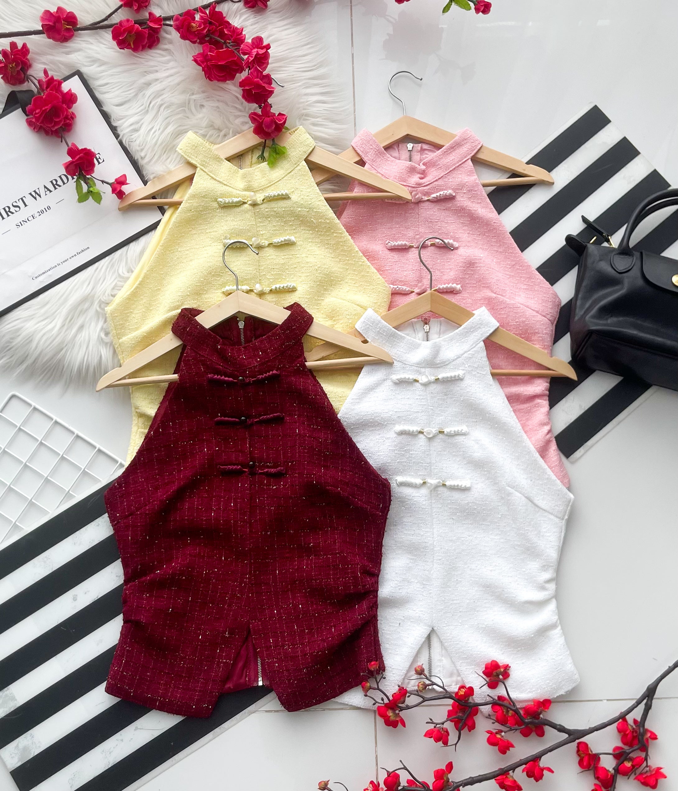 【T7007】高品质新中式blingbling细小闪亮小香风上衣 ❤❤