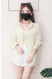 【T8842】高品质两件式韩风轻薄衬衫长袖上衣➕针织弹力内搭上衣 ❤️❤️【B-R1-C3】