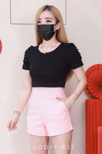 【S6644】【网站福利款✨】独家爆款【万能妹妹】高品质万能西装高腰休闲简约百搭短裤，后中隐形拉链，有口袋，内层加里布 #百搭必备 🔥🔥 【D-R1-C1】