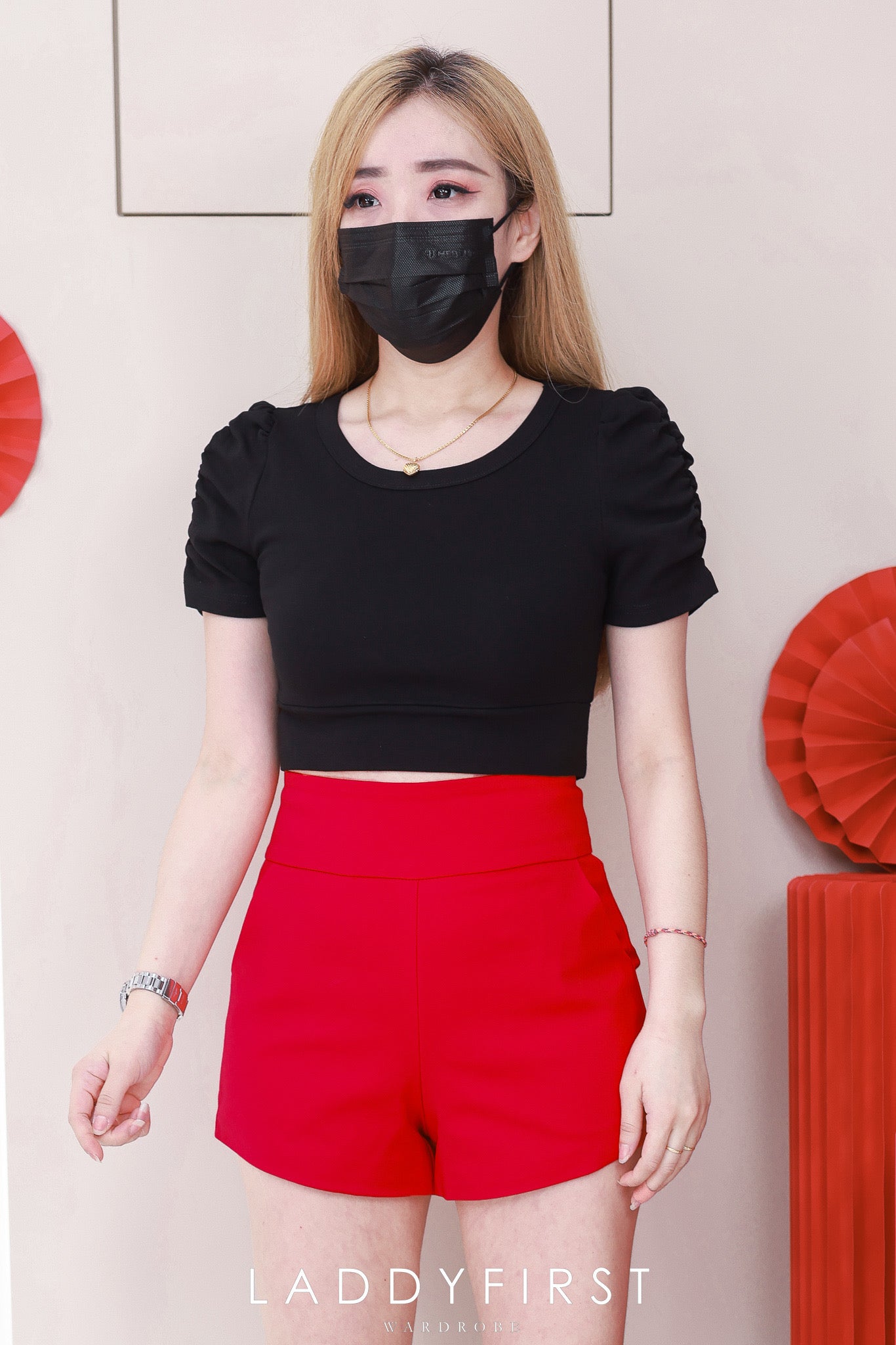 【T3454】【LFW独家小圆饼】高品质厚棉皱褶短袖纯棉弹力简约休闲百搭上衣 ❤❤ 【A-R1-C1】