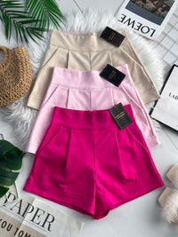 【S6422】✨独家爆单王✨ 独家定制款高品质简约日常西装万能高腰阔腿百搭短裤，有口袋 后中拉链 ❤️❤️ 【D-R1-C4】