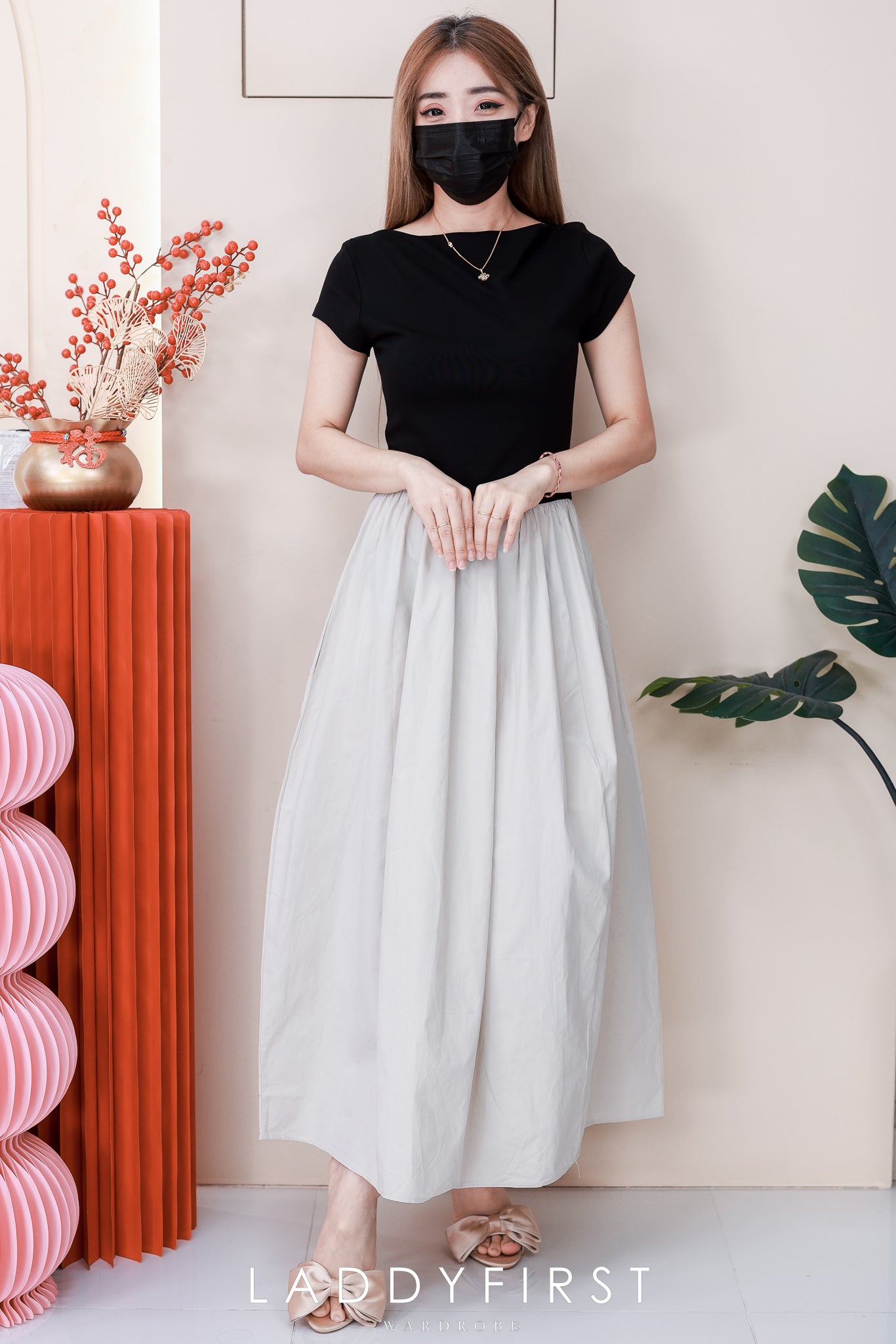 【D98781】高品质韩式简约休闲撞色连身裙子 ❤❤【B-R2-C1】