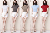 【T80792】【直播间搭配款】独家爆款高品质纯棉弹力圆领短袖简约日常百搭款上衣 #衣柜必入手百搭款 ❤❤【A-R3-C2】