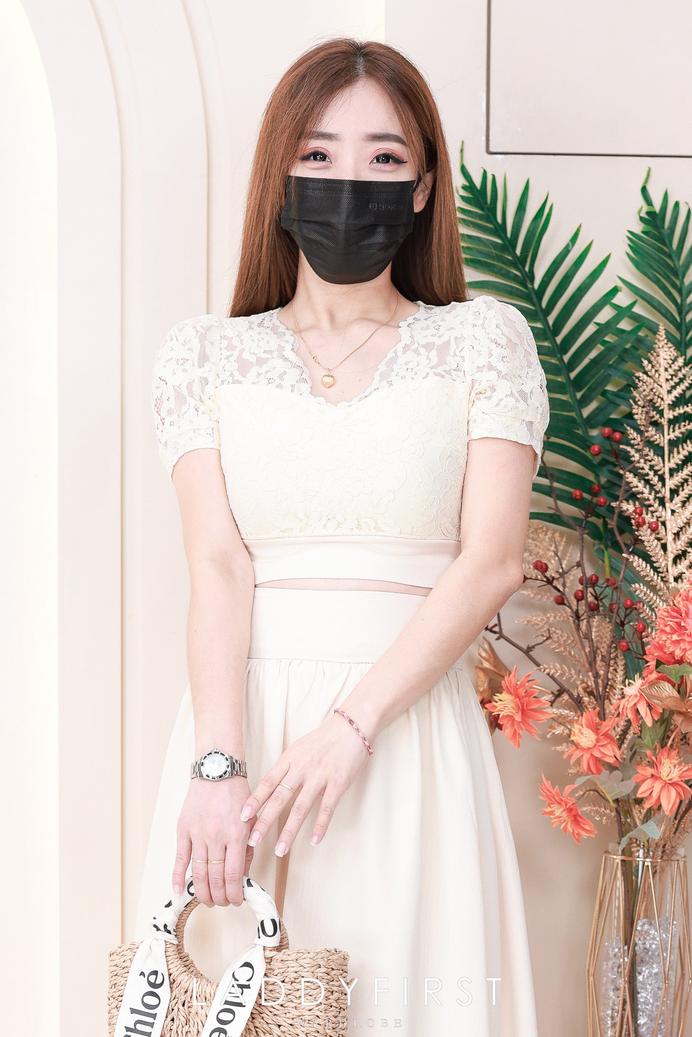 【SS3433】【网站福利款✨】【LFW独家小圆饼】高品质两件式高端气质时装套装 短袖蕾丝时装上衣➕中长款西装高腰裙子 ❤️❤️【D-R3-C5】
