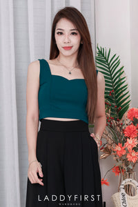 【T66162】🧧 宠粉福利回馈 🧧 独家爆款无拼缝双层爱心领无袖百搭小内搭上衣 ❤️❤️【A-R3-C3】