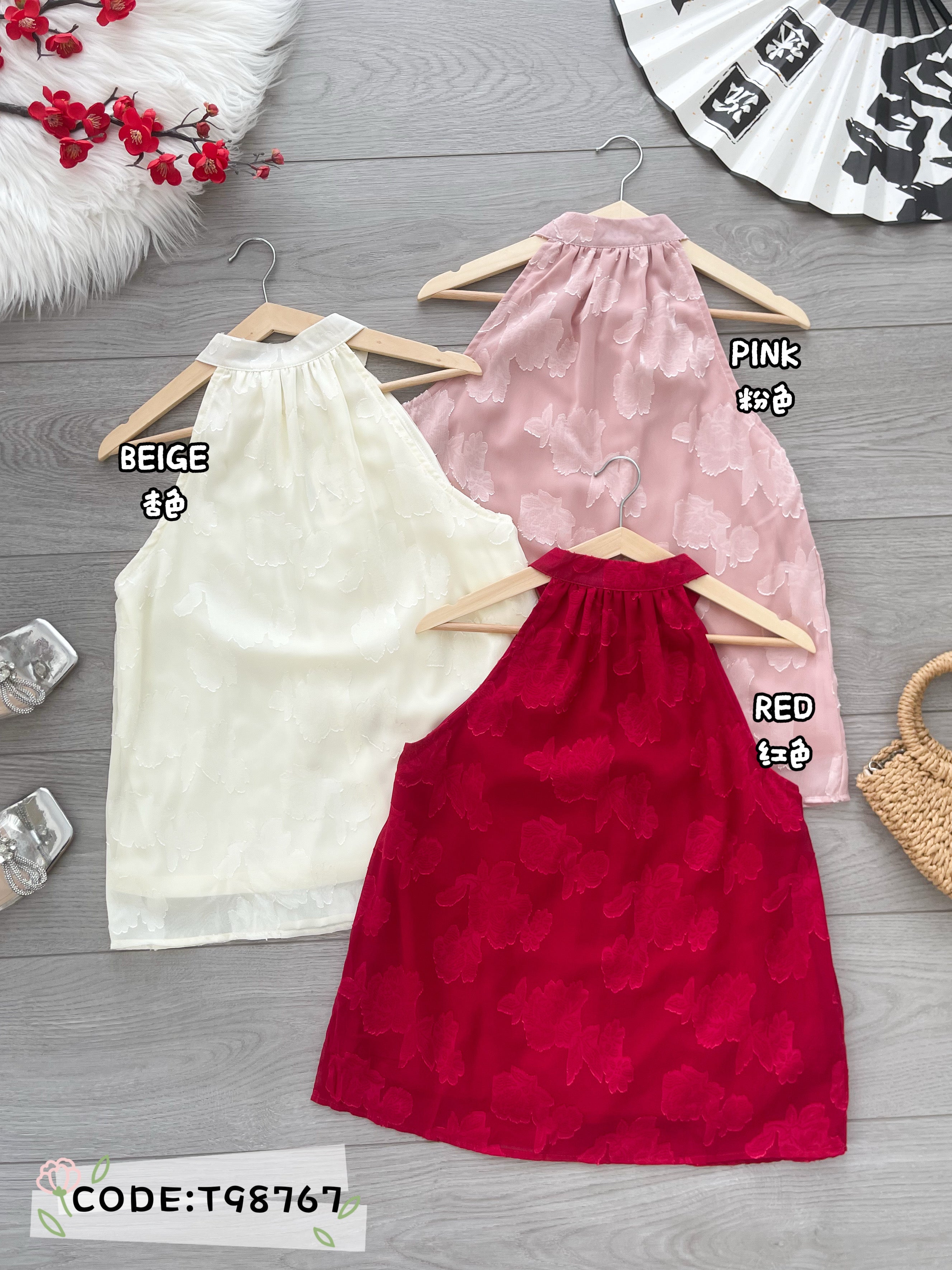 【T98767】高品质新年款气质提花旗袍上衣 ❤❤