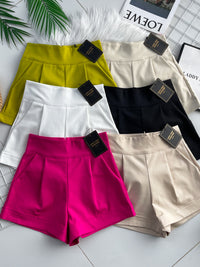 【S6422】✨独家爆单王✨ 独家定制款高品质简约日常西装万能高腰阔腿百搭短裤，有口袋 后中拉链 ❤️❤️ 【D-R1-C4】