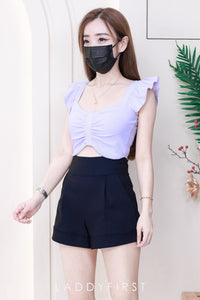 【S6422】✨独家爆单王✨ 独家定制款高品质简约日常西装万能高腰阔腿百搭短裤，有口袋 后中拉链 ❤️❤️ 【D-R1-C4】