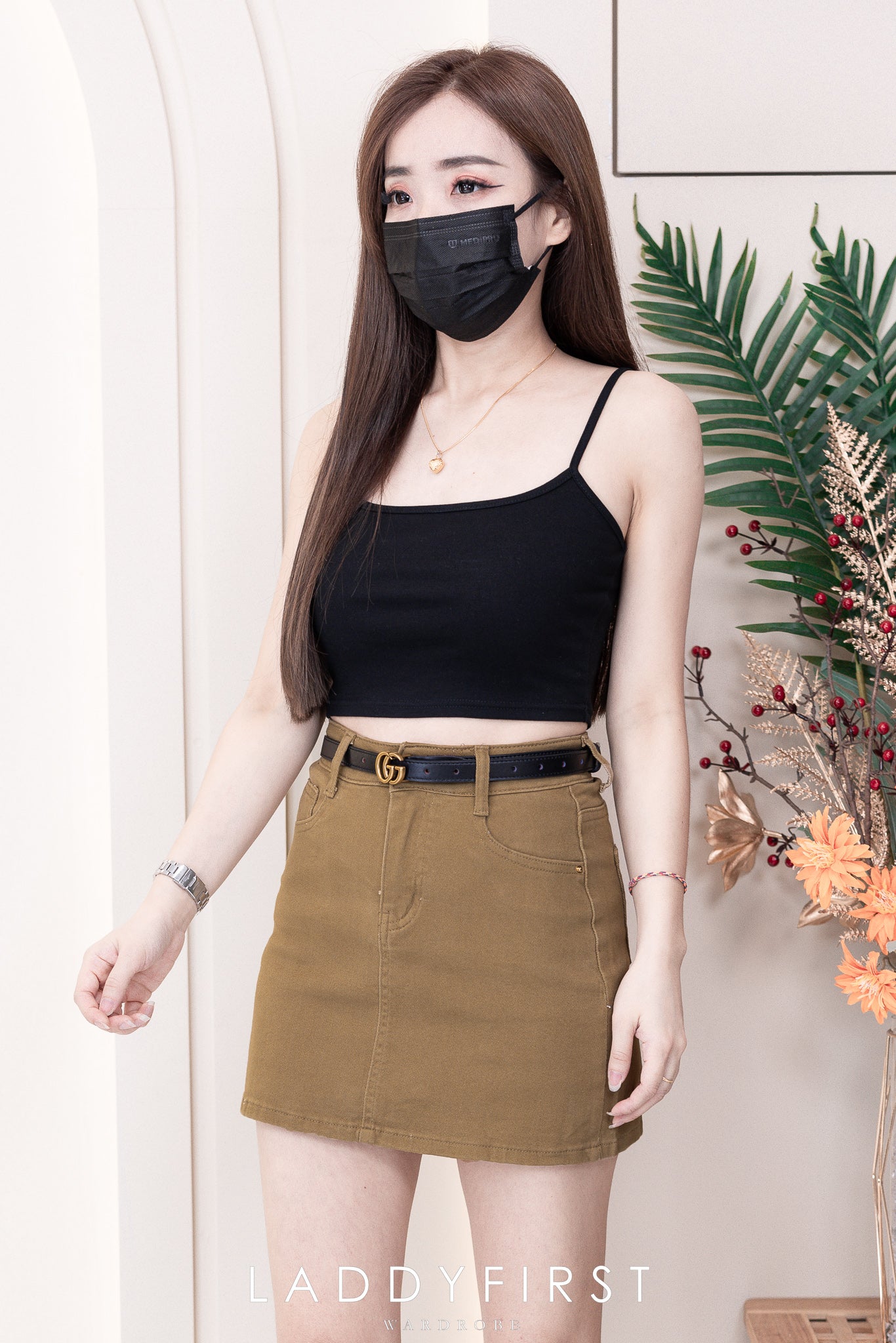 【S9546】高品质简约高腰显瘦A字牛仔百搭裙子，内层有里布短裤有口袋 ❤️❤️【D-R3-C3】