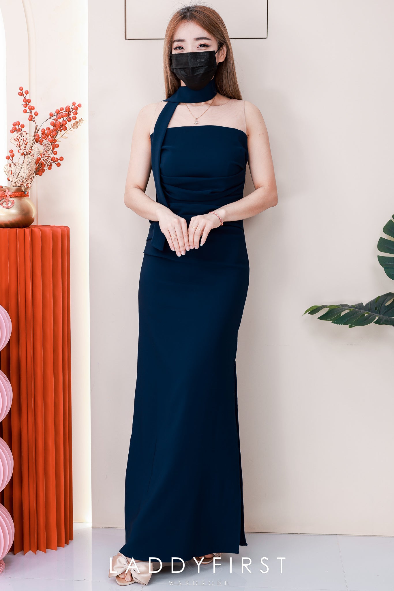 【D23235】高品质高端气质收腰设计晚宴连身长裙，侧边开叉设计 ❤️❤️【A-R1-C5】