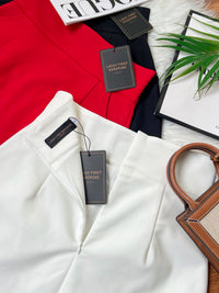 【S2129】【网站福利款✨】独家爆款高品质简约百搭款A字西装高腰裙子，内层有里布短裤，有口袋 ❤️❤️ 【C-R3-C4】