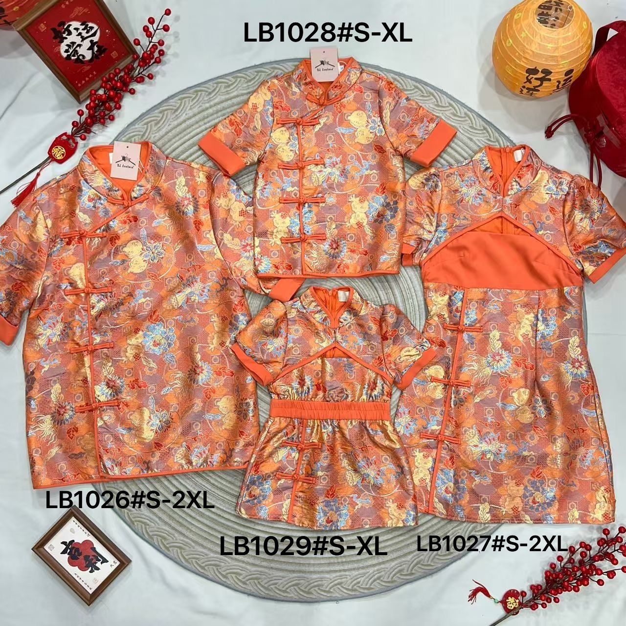 【D1029】高品质【女童】高端贵气国风显腰提花旗袍连身裙子 ❤️❤️【B-R1-C1】