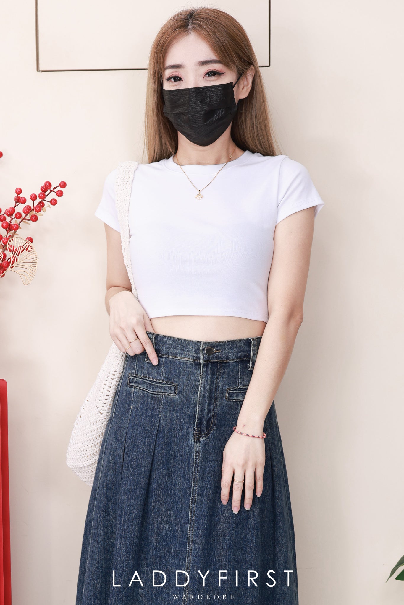 【L7172】高品质韩版百搭休闲简约中长款牛仔长裙，有口袋 ❤️❤️