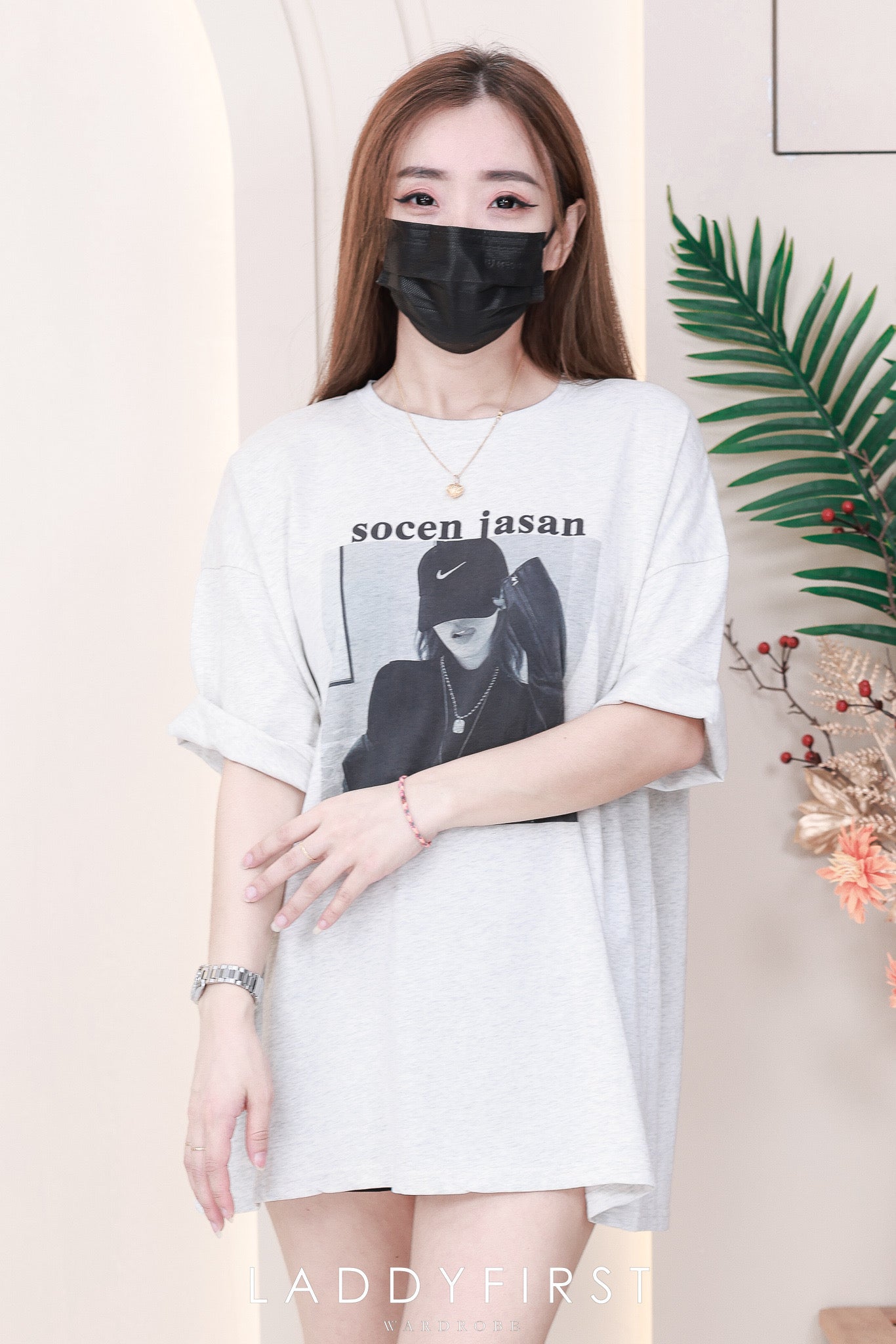 【O6163】韩版纯棉圆领短袖男女同款Oversized 上衣