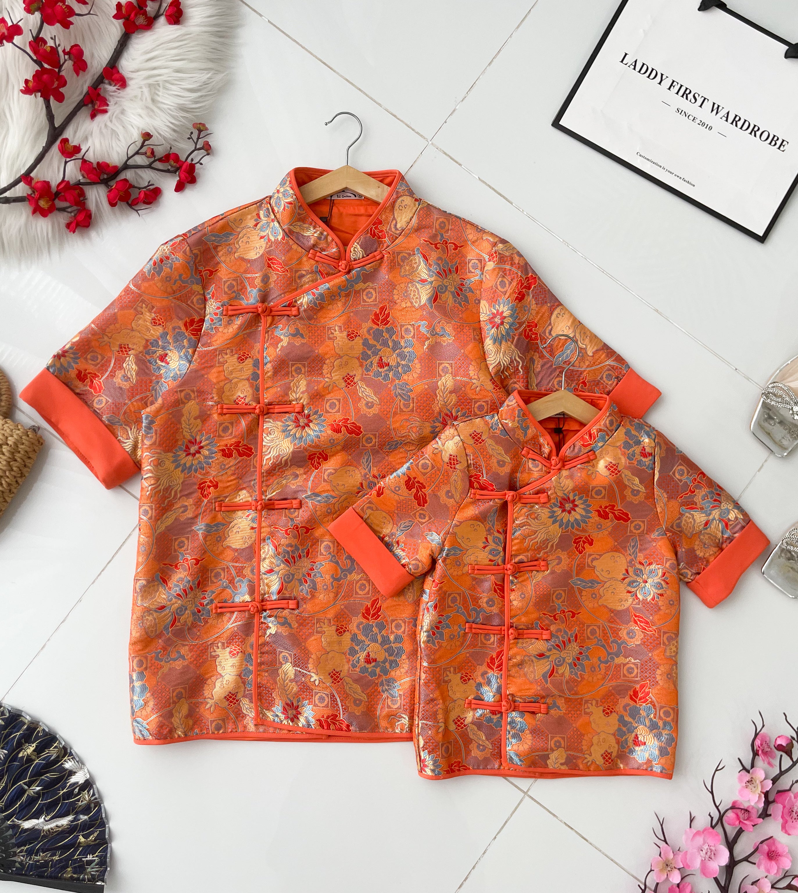 【T1028】高品质【男童】高端大气国风唐装提花旗袍上衣 ❤❤