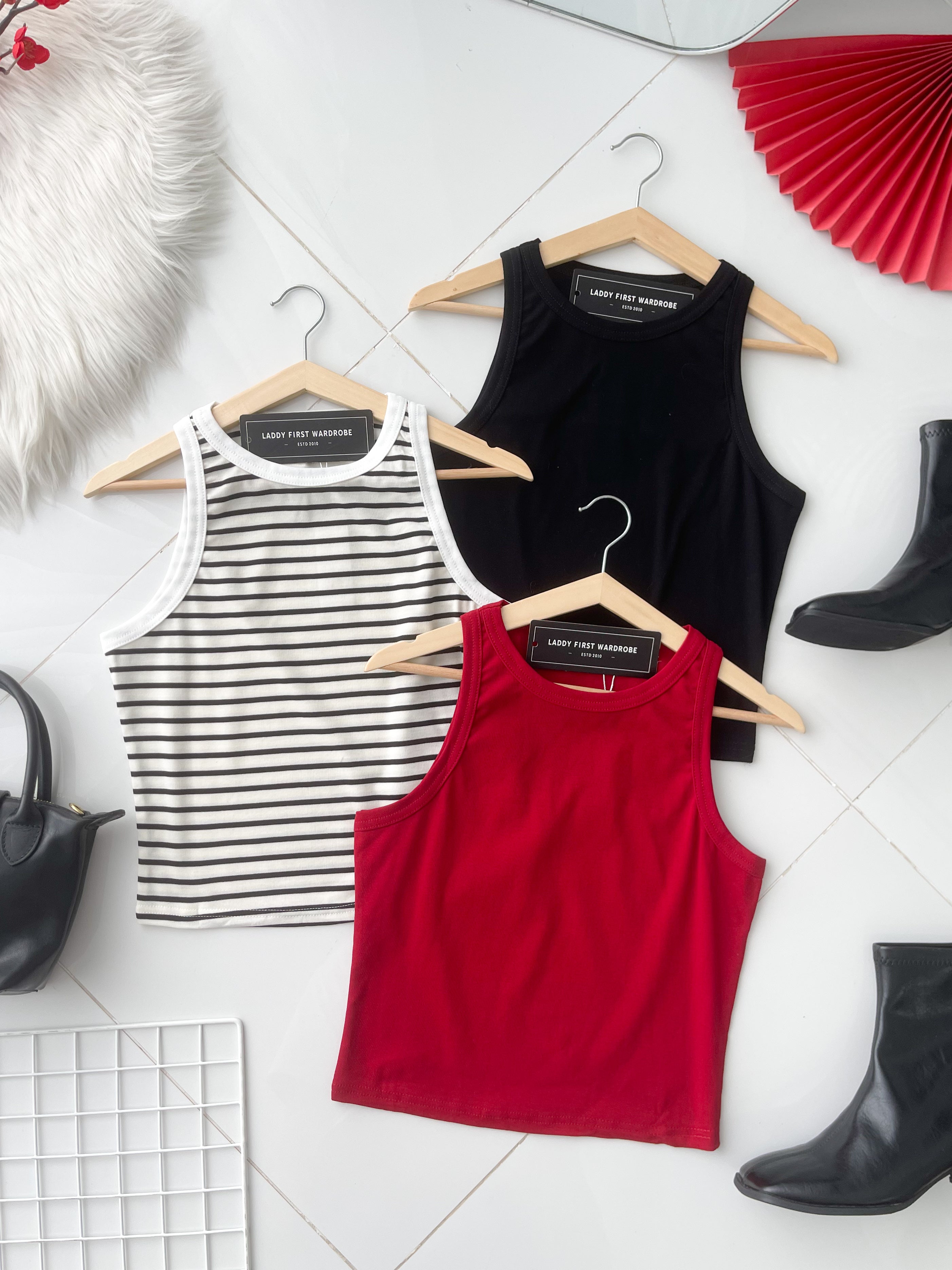 【T14582 / 9171】高品质纯棉弹力无袖百搭上衣 ❤️❤️