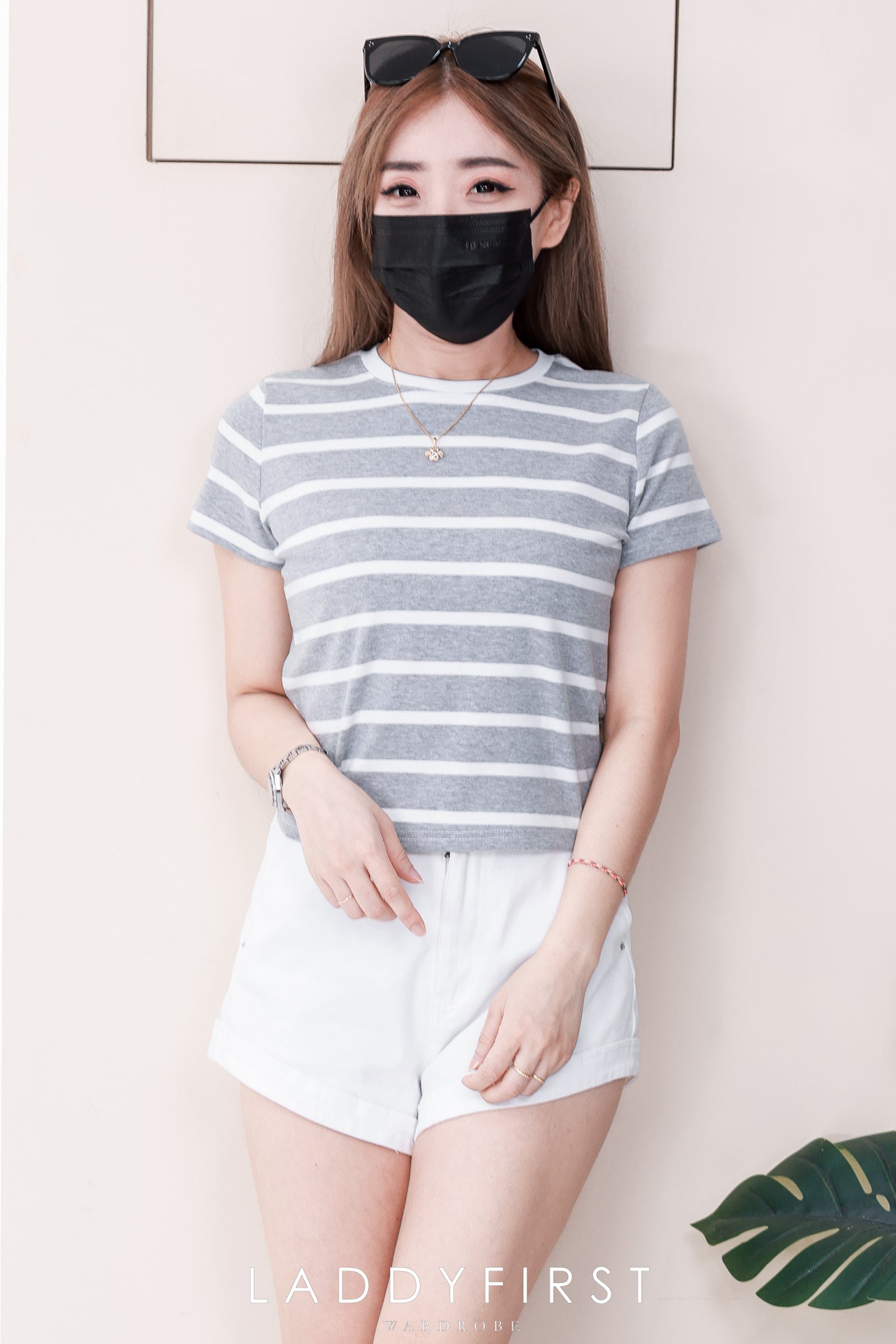 【T82633】高品质圆领纯棉弹力条纹简约休闲百搭上衣 ❤❤